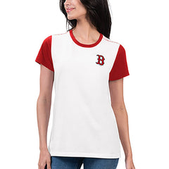 Boston Red Sox G-III 4Her by Carl Banks Women's Illustration Ringer T-Shirt White