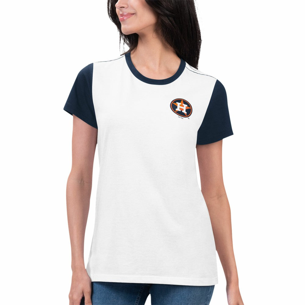 Houston Astros G-III 4Her by Carl Banks Women's Illustration Ringer T-Shirt White