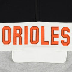 Baltimore Orioles Big & Tall Hoodie Half-Zip Sweatshirt Black/Heather Gray