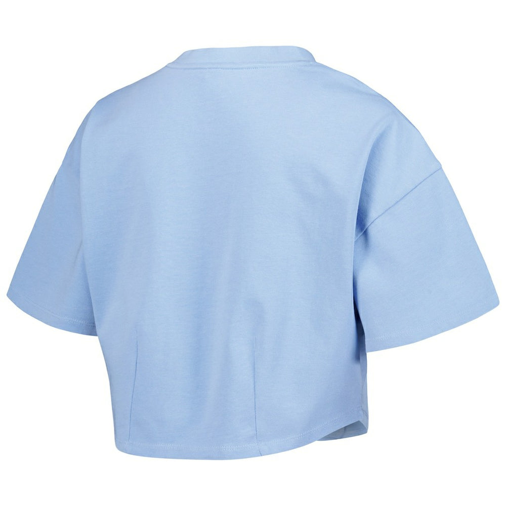 Golden State Warriors Lusso Women's Nola Faded Tonal Cropped T-Shirt sale - Light Blue discount