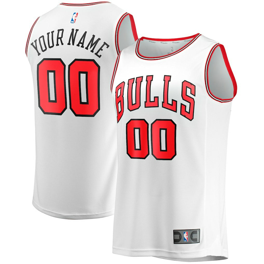 Chicago Bulls Youth Fast Break Replica Custom Jersey sale - Association Editi- White discount