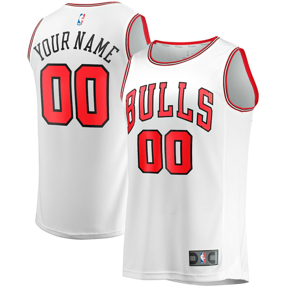 Chicago Bulls Youth Fast Break Replica Custom Jersey sale - Association Editi- White discount