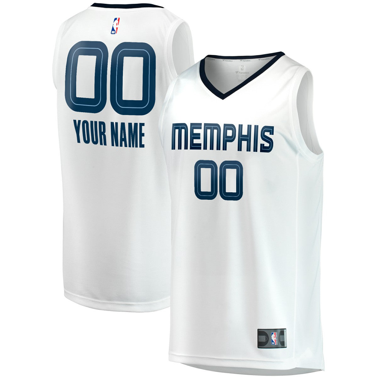 Memphis Grizzlies Youth Fast Break Replica Custom Jersey - Association Edition - White online