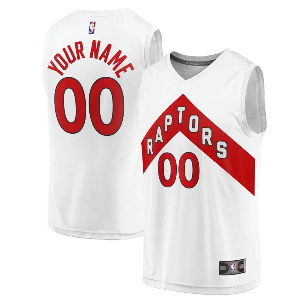 Toronto Raptors Youth Fast Break Replica Custom Jersey - Association Edition - White sale