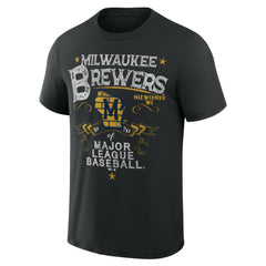 Milwaukee Brewers Darius Rucker Collection Beach Splatter T-Shirt Black