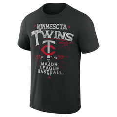 Minnesota Twins Darius Rucker Collection Beach Splatter T-Shirt Black