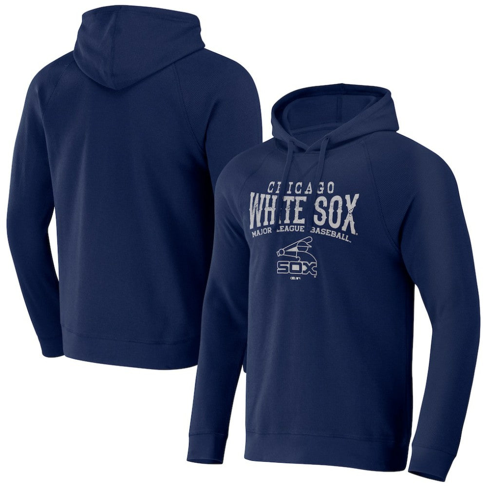 Chicago White Sox Darius Rucker Collection Waffle-Knit Raglan Pullover Hoodie Navy