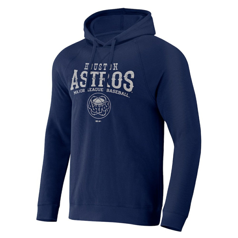 Houston Astros Darius Rucker Collection Waffle-Knit Raglan Pullover Hoodie Navy