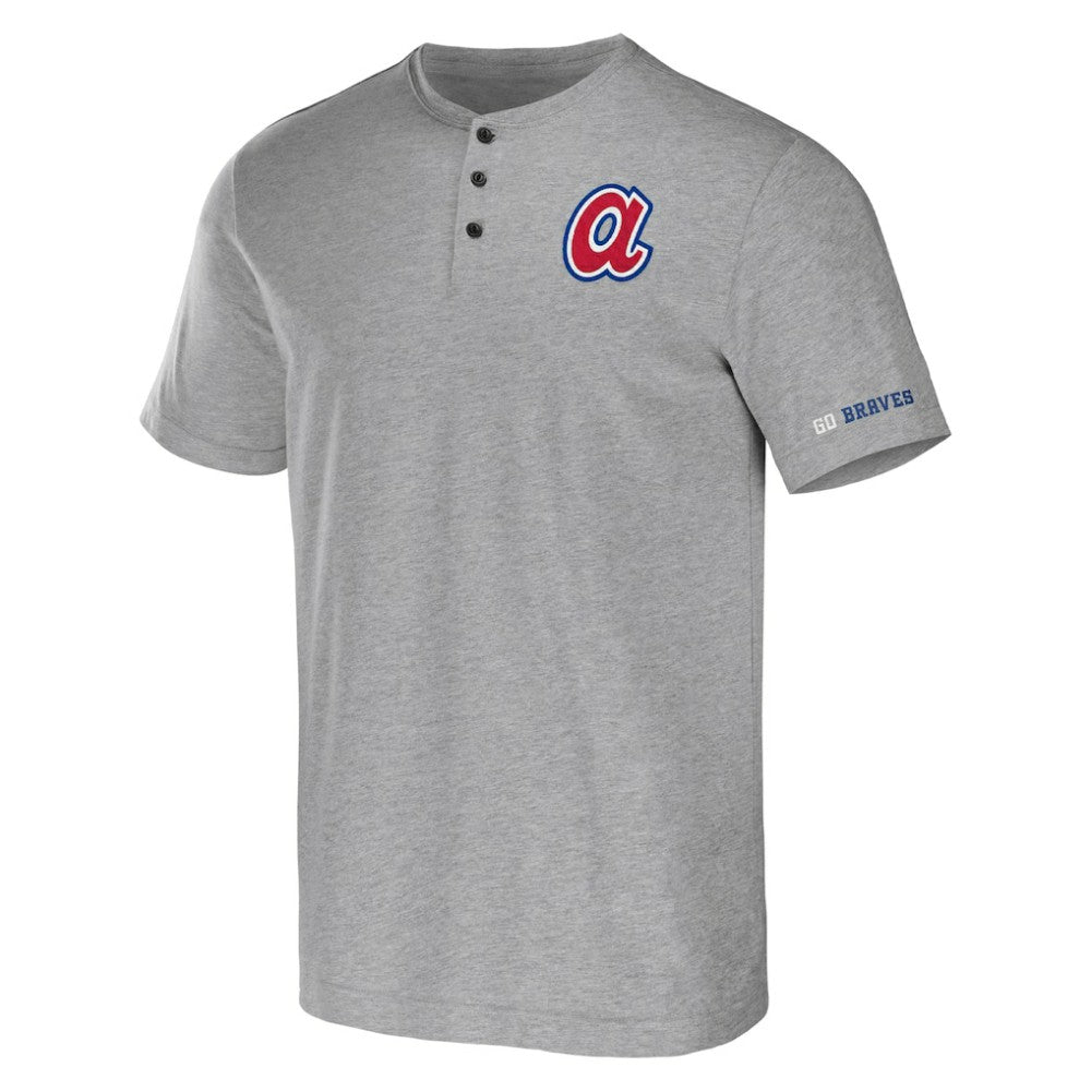 Atlanta Braves Darius Rucker Collection Henley T-Shirt Heather Gray