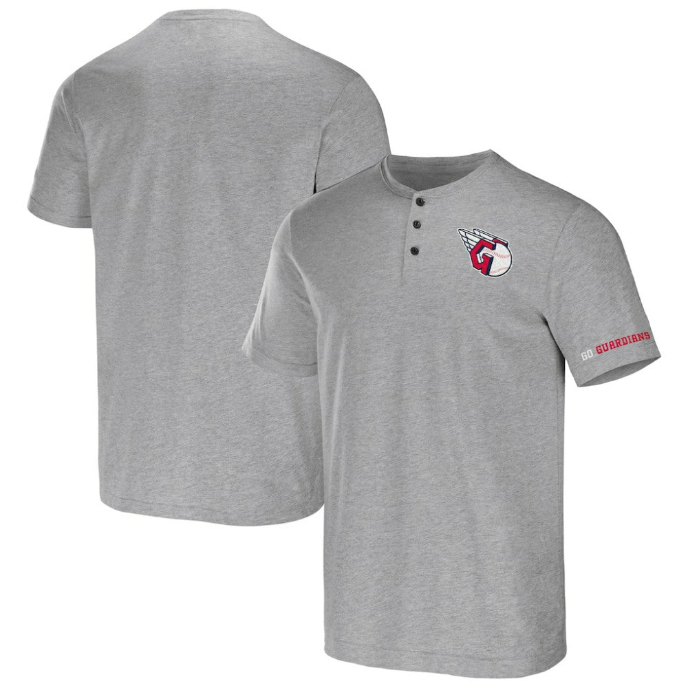 Cleveland Guardians Darius Rucker Collection Henley T-Shirt Heather Gray