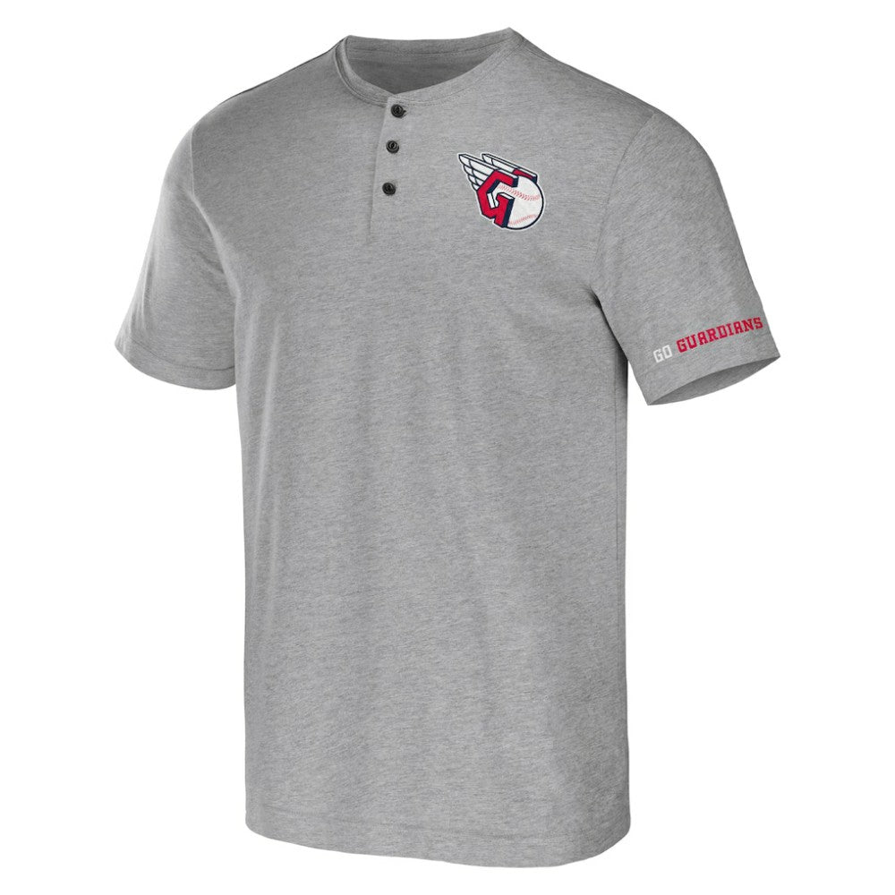 Cleveland Guardians Darius Rucker Collection Henley T-Shirt Heather Gray