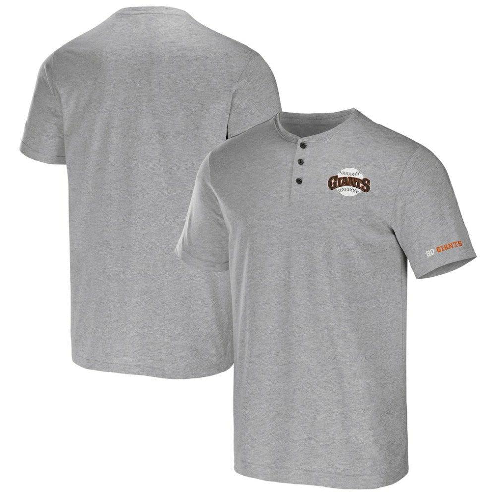 San Francisco Giants Darius Rucker Collection Henley T-Shirt Heather Gray