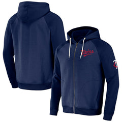 Minnesota Twins Darius Rucker Collection Raglan Full-Zip Hoodie Navy