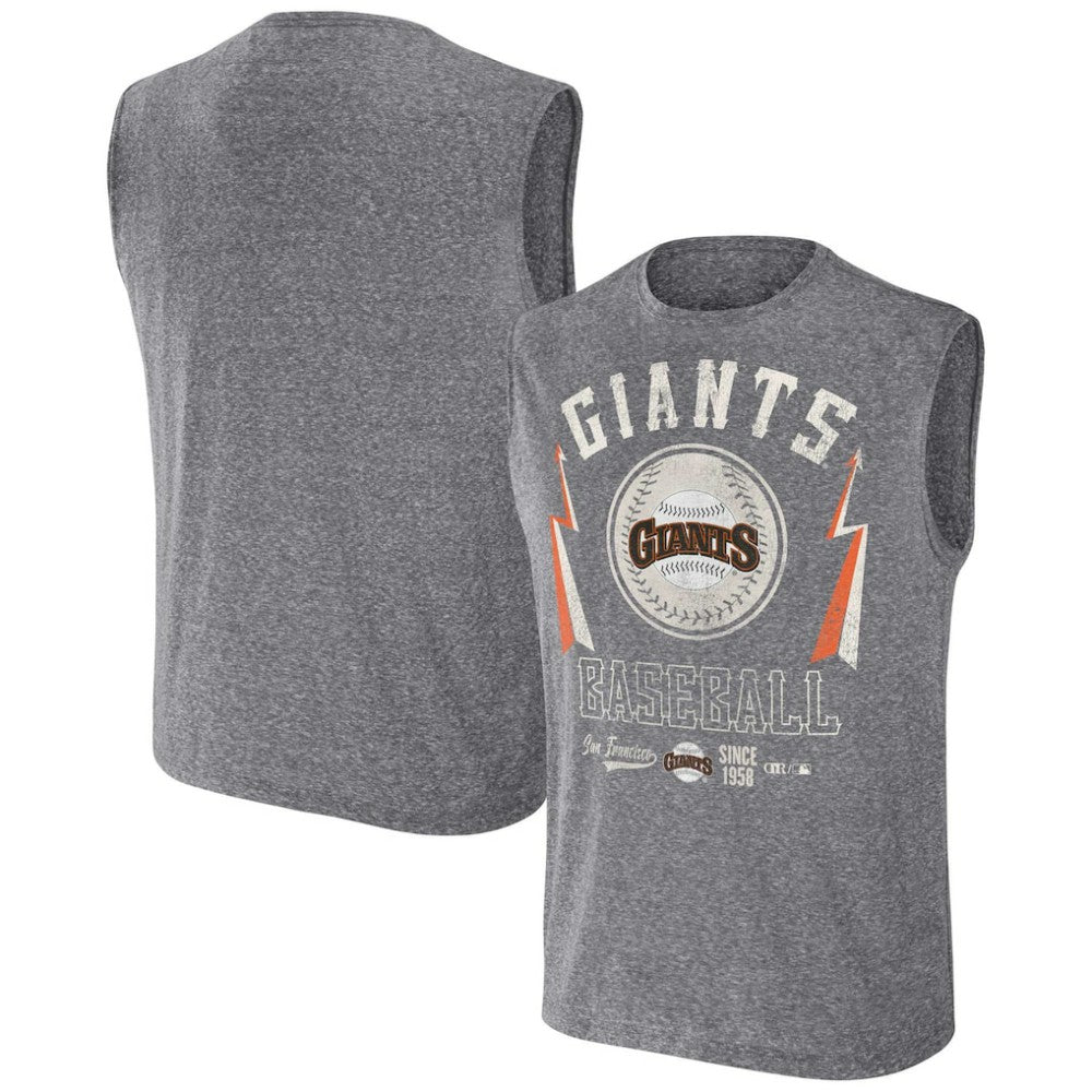 San Francisco Giants Darius Rucker Collection Relaxed-Fit Muscle Tank Top Charcoal