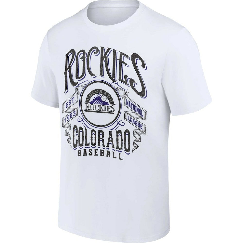 Colorado Rockies Darius Rucker Collection Distressed Rock T-Shirt White