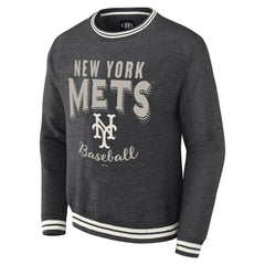 New York Mets Darius Rucker Collection Vintage Pullover Sweatshirt Heather Charcoal