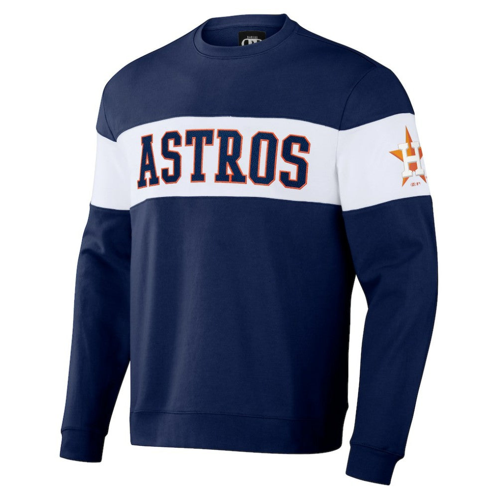 Houston Astros Darius Rucker Collection Stripe Pullover Sweatshirt Navy