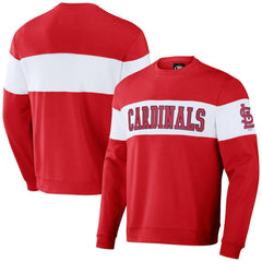 St. Louis Cardinals Darius Rucker Collection Stripe Pullover Sweatshirt Red