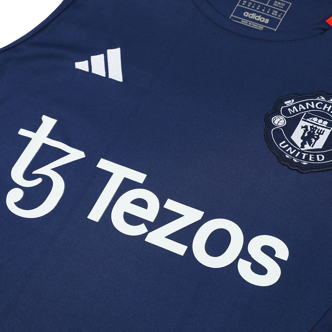 Manchester United Pre-Match Vest Kit(Jersey+Shorts)