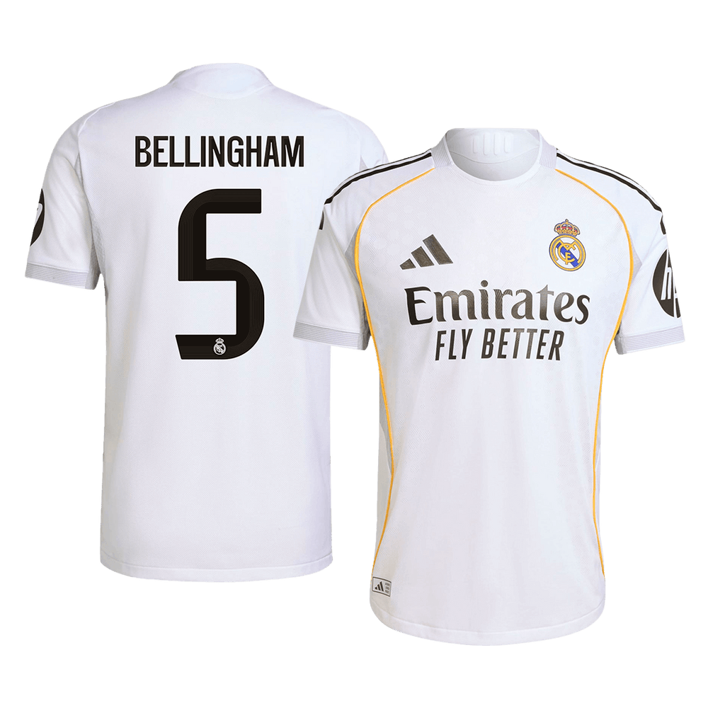 BELLINGHAM #5 Real Madrid Home Match Jersey Player Version 2025/26