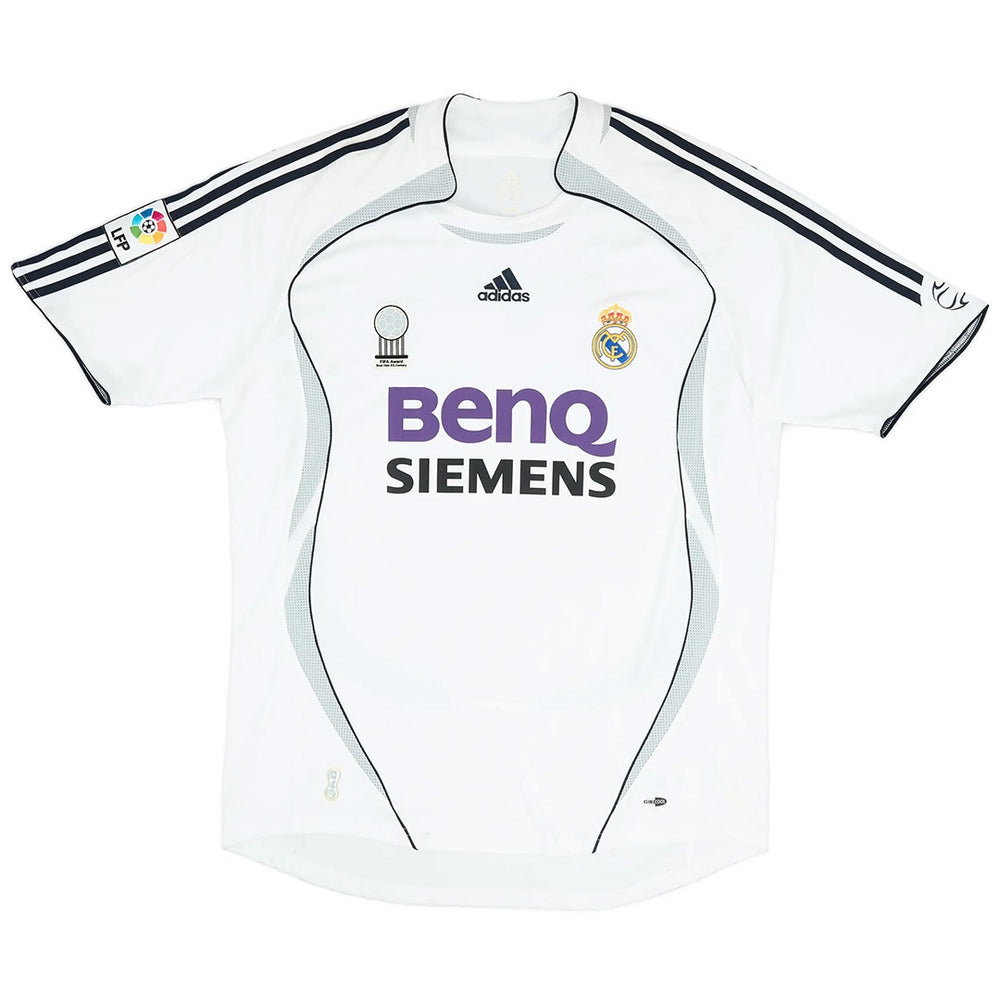 Ronaldo #9 Retro Real Madrid Home Jersey 2006/07