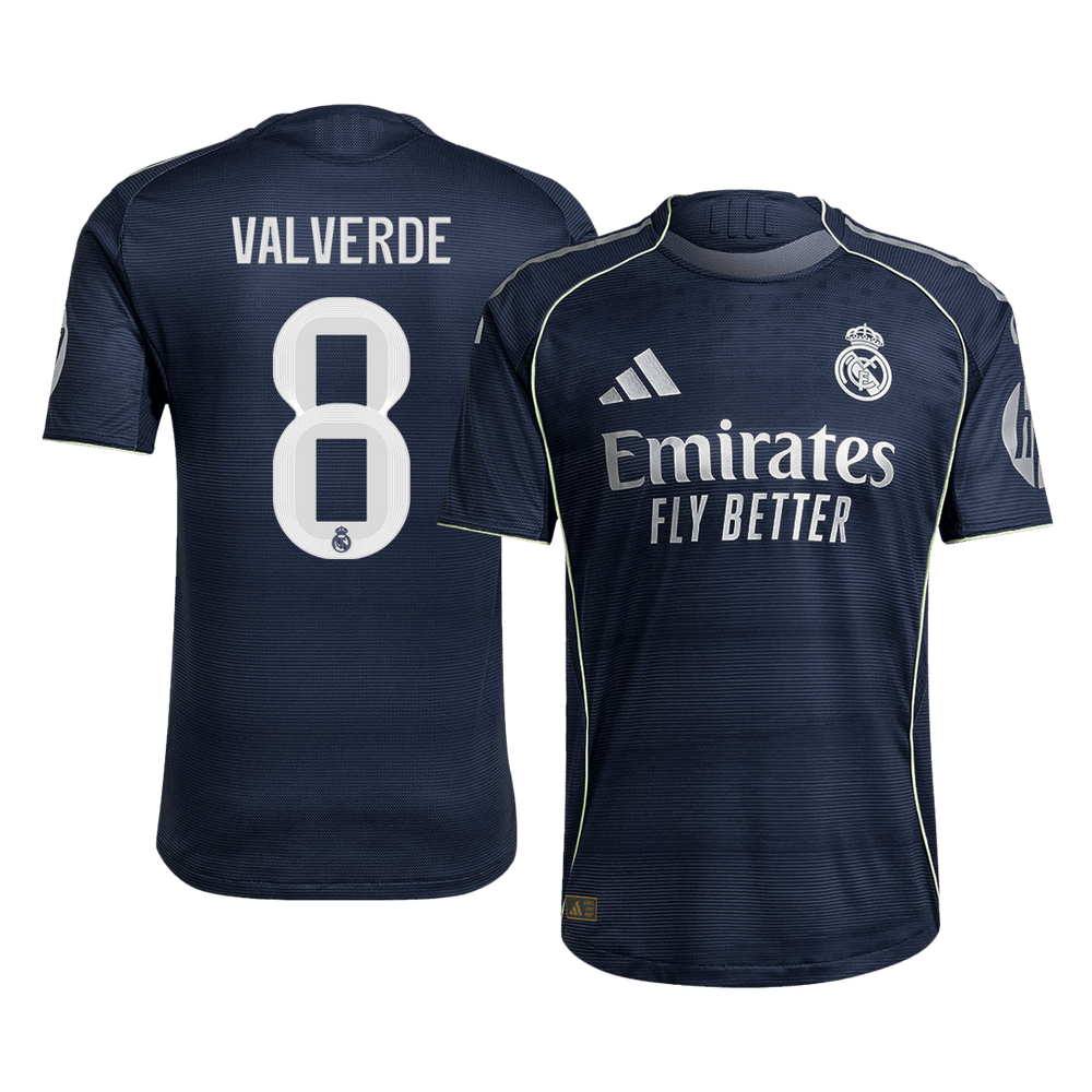 VALVERDE #8 Real Madrid Away Match Jersey Player Version 2025/26