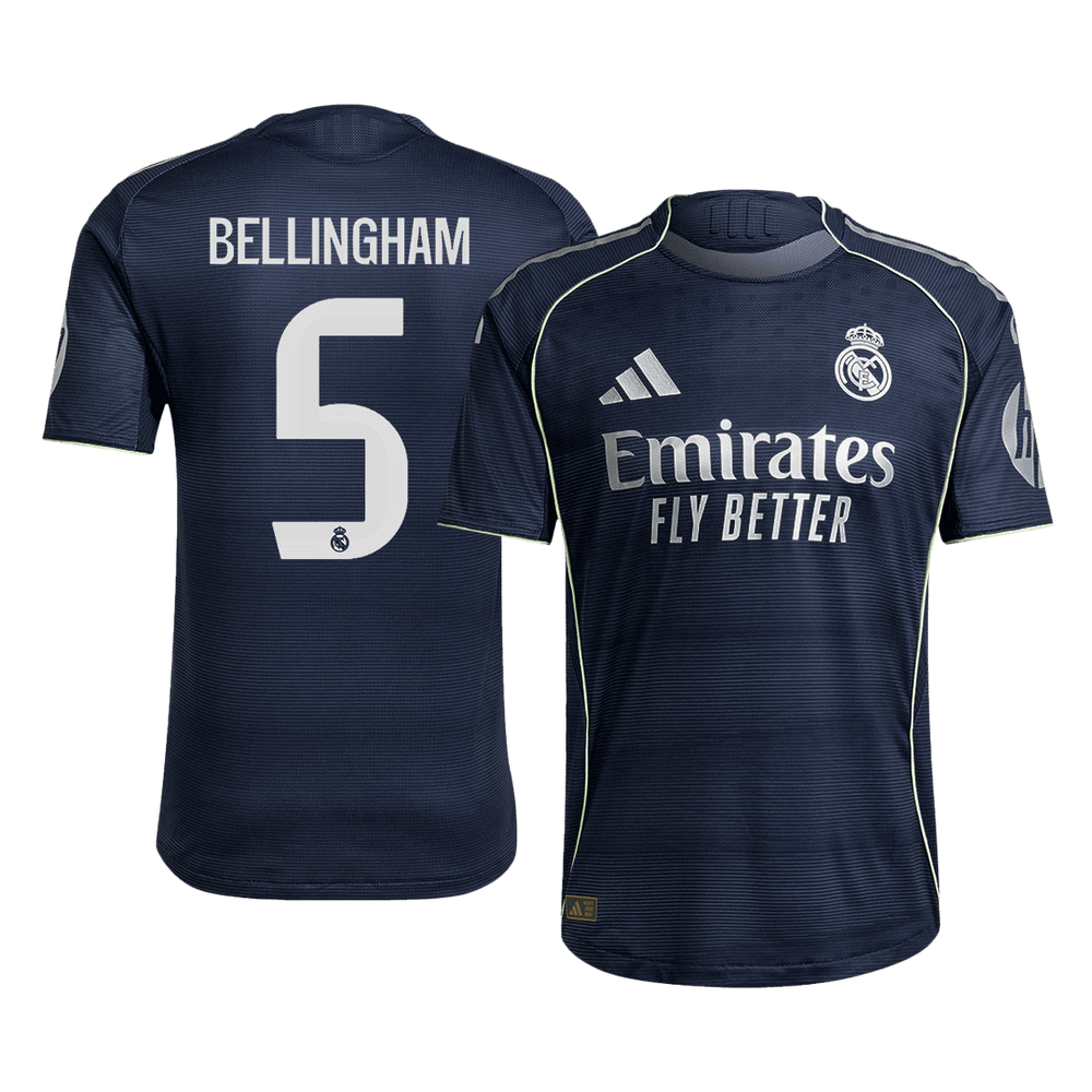 BELLINGHAM #5 Real Madrid Away Match Jersey Player Version 2025/26
