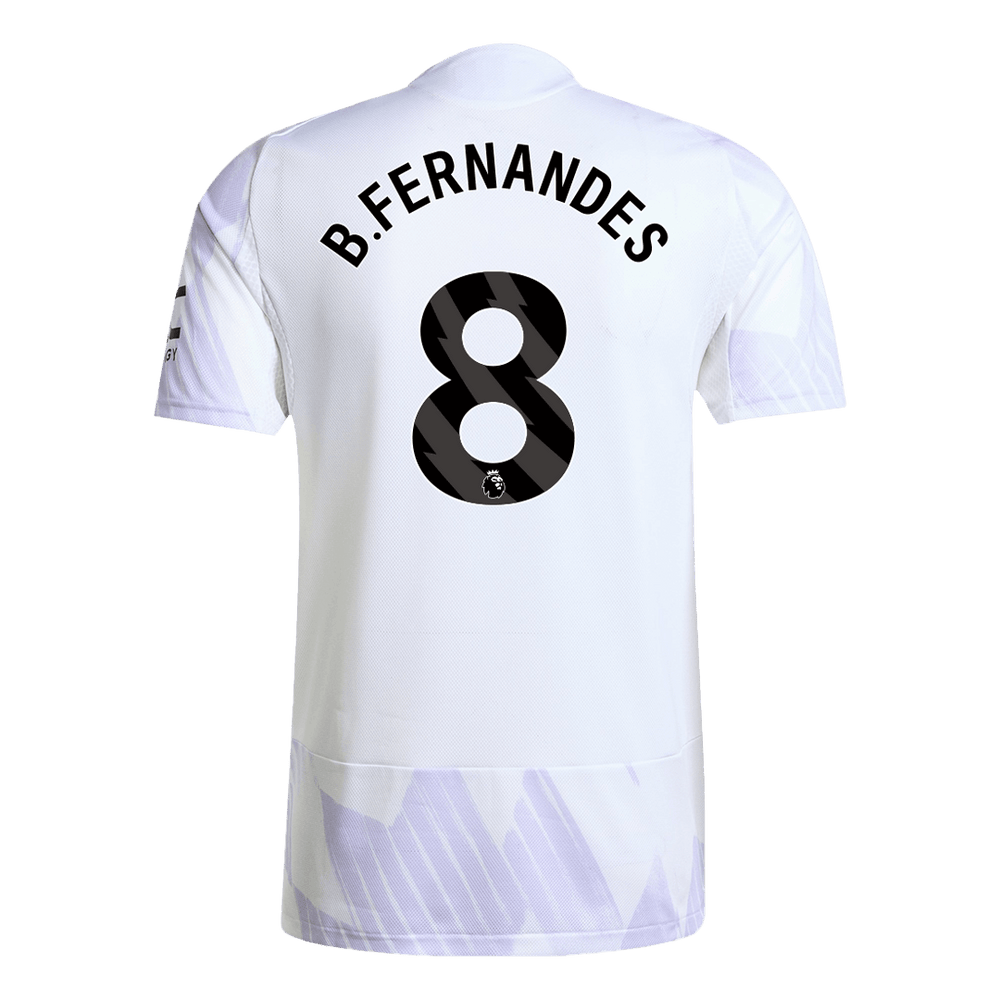 B.FERNANDES #8 Manchester United Away Match Jersey Player Version 2025/26