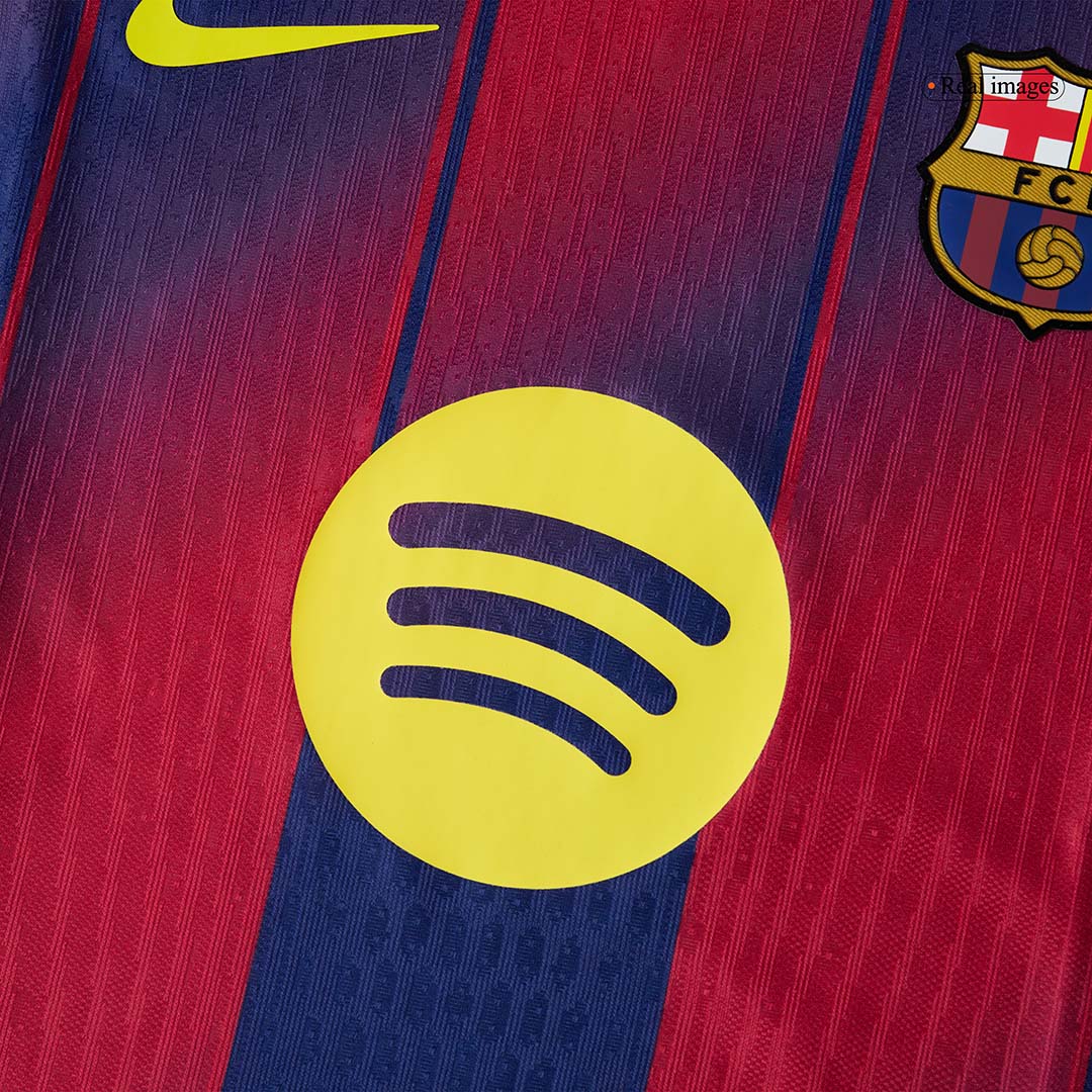 F.DE JONG #21 Barcelona Home Match Jersey Player Version 2025/26