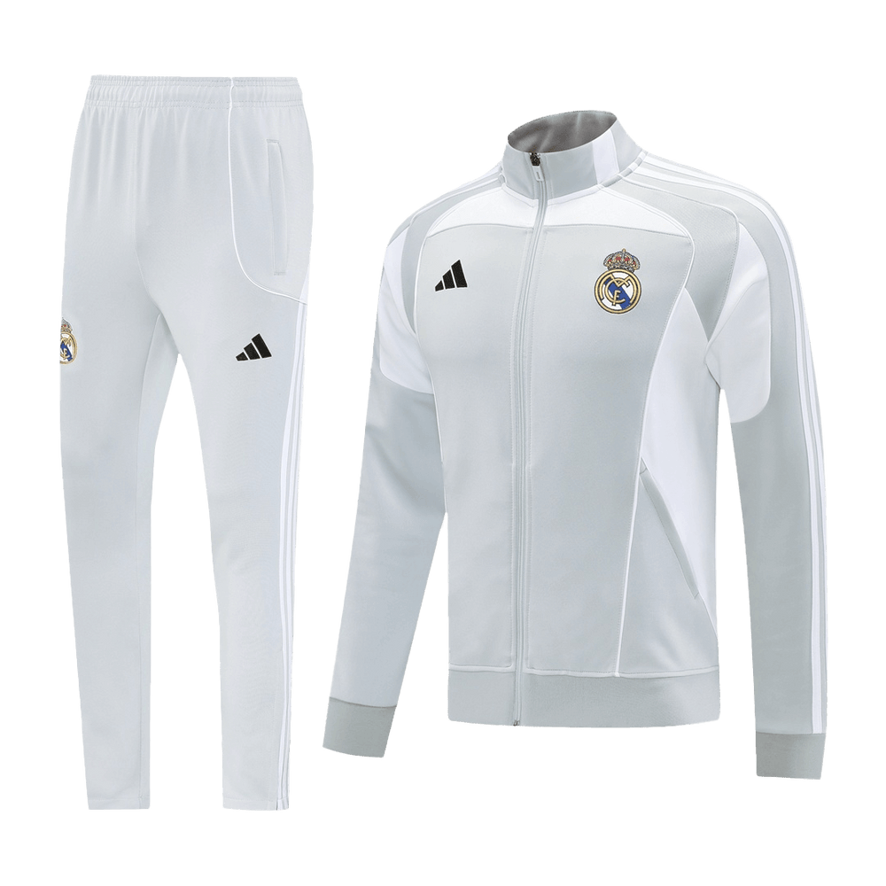 Real Madrid Training Tracksuit Kit(Jacket+Pants) 07 Gray 2025/26