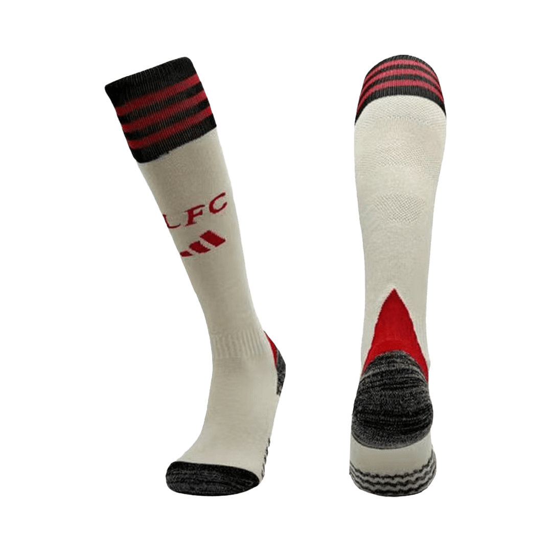 Kids Liverpool Away Soccer Socks - White 2025/26