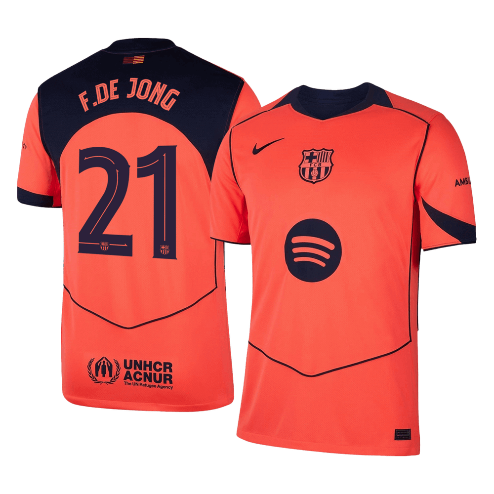 F.DE JONG #21 Barcelona Third Jersey 2025/26
