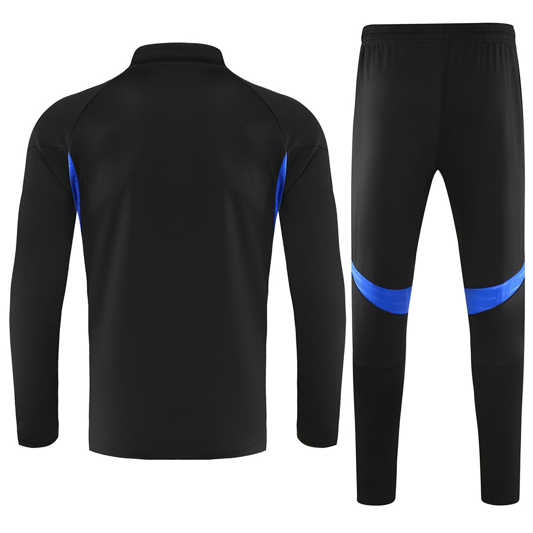 Manchester United 1/4 Zipper Sweat Kit(Top+Pants) Black 2025/26