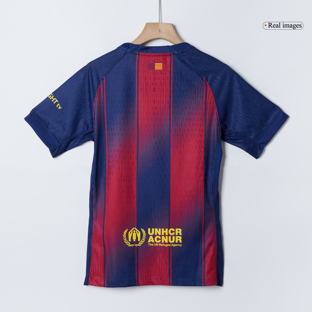 LAMINE YAMAL #10 Barcelona Home Match Jersey Player Version 2025/26 - Kopa Trophy Edition