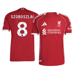 SZOBOSZLAI #8 Liverpool Home Match Jersey Player Version 2025/26