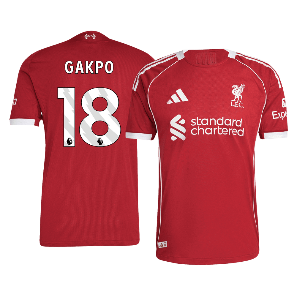 GAKPO #18 Liverpool Home Match Jersey Player Version 2025/26