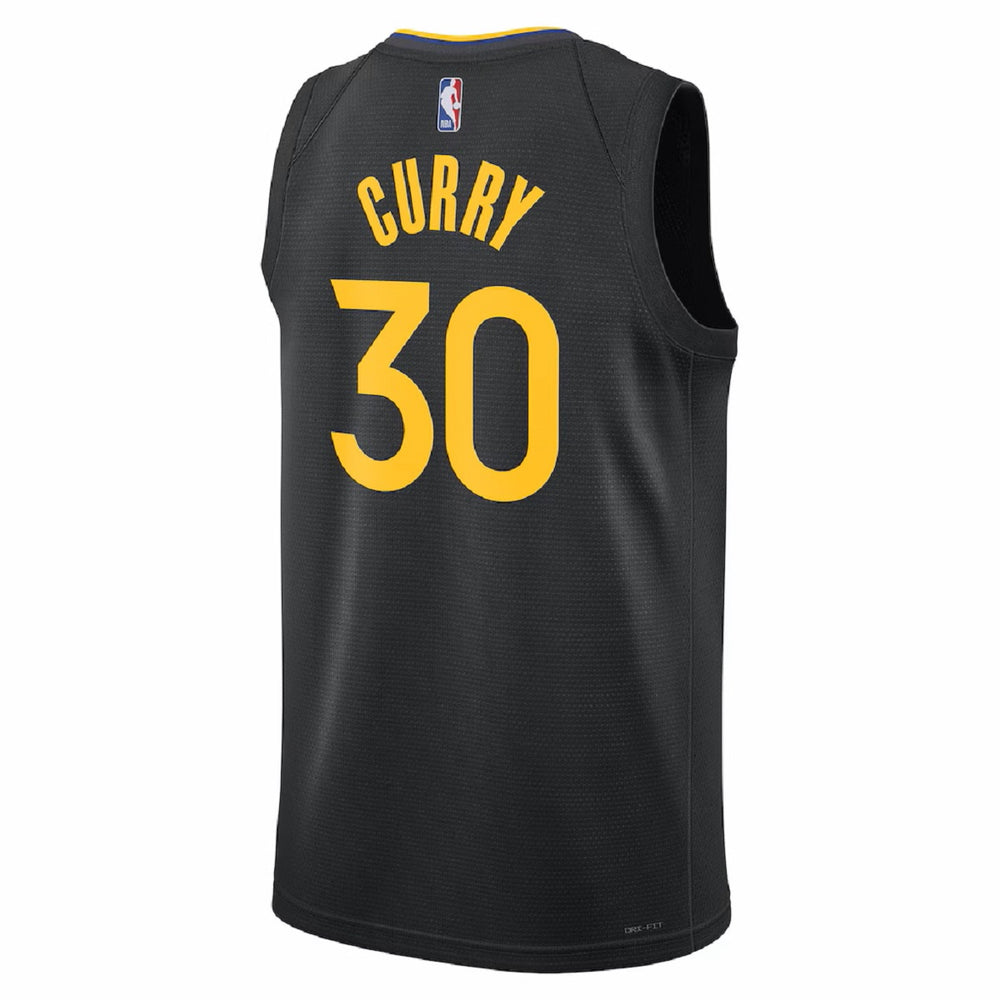 Unisex Golden State Warriors Stephen Curry #30 Black Swingman Jersey - Statement Edition