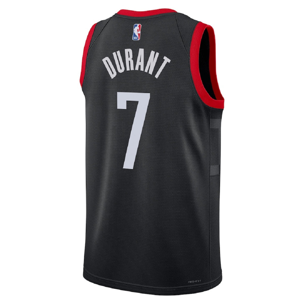 Unisex Houston Rockets Kevin Durant #7 Black Swingman Jersey - Statement Edition