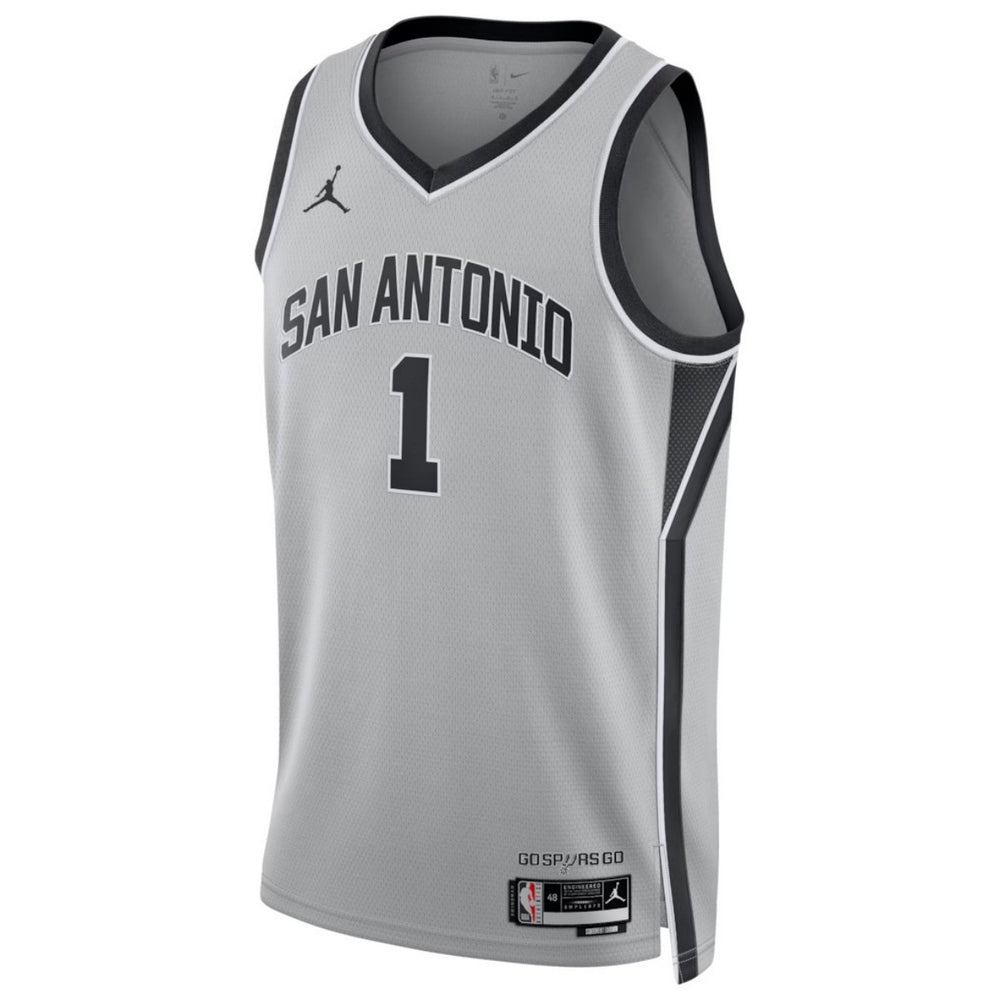 Unisex San Antonio Spurs Victor Wembanyama #1 Silver Swingman Jersey - Statement Edition