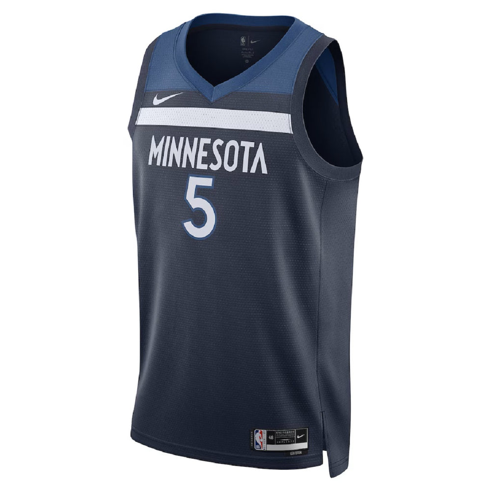Unisex Minnesota Timberwolves Anthony Edwards #5 Navy Swingman Jersey - Icon Edition