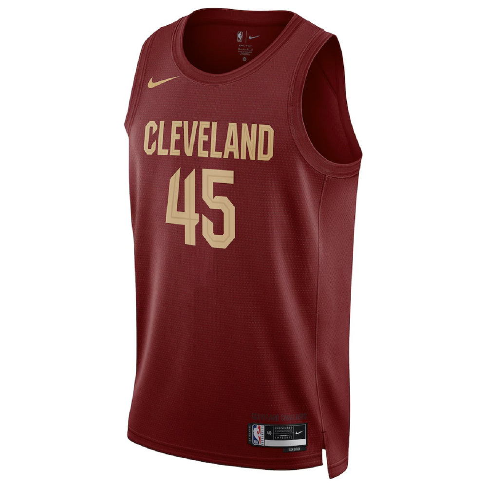 Unisex  Cleveland Cavaliers Donovan Mitchell #45 Wine Swingman Jersey - Icon Edition