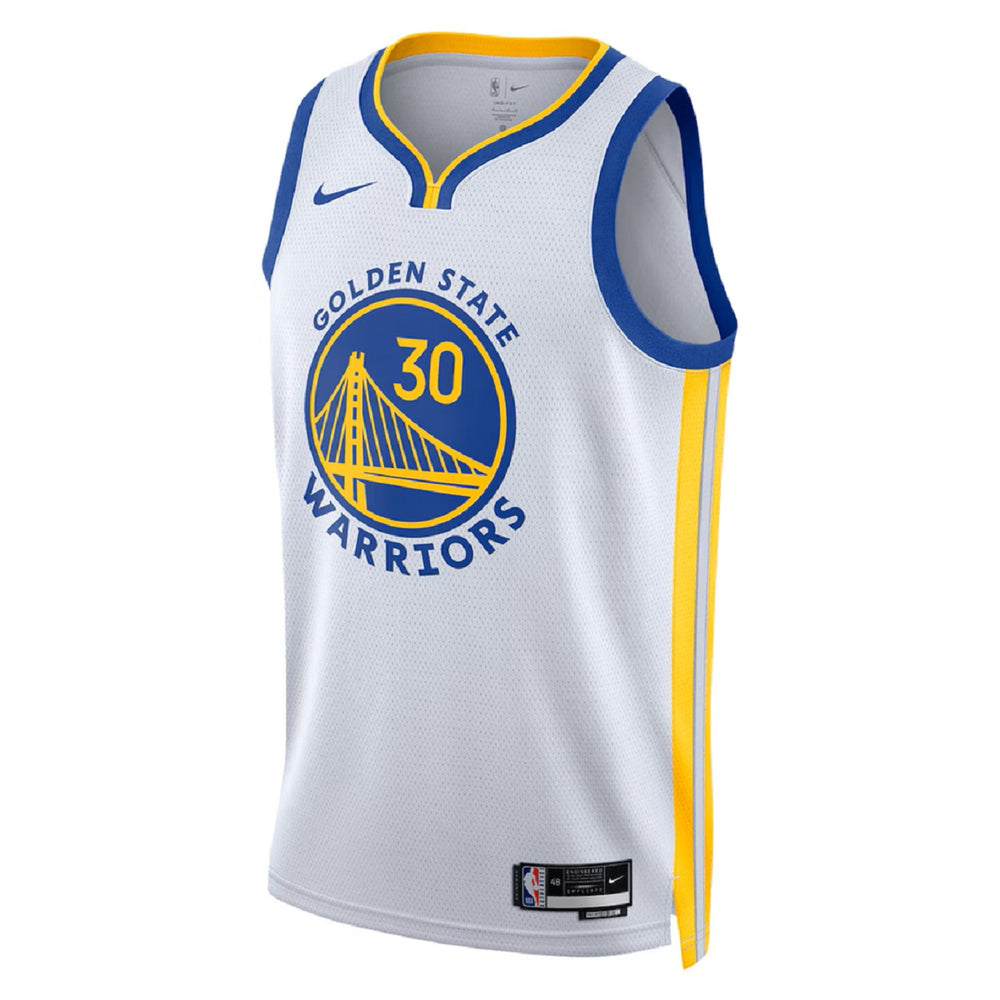 Youth Golden State Warriors Stephen Curry #30 White Swingman Jersey - Association Edition