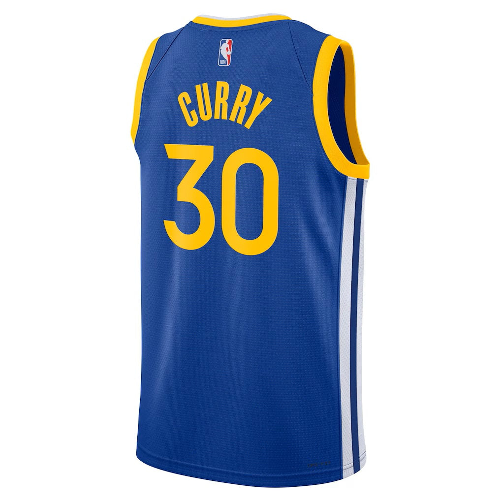 Youth Golden State Warriors Stephen Curry #30 Royal Swingman Jersey - Icon Edition