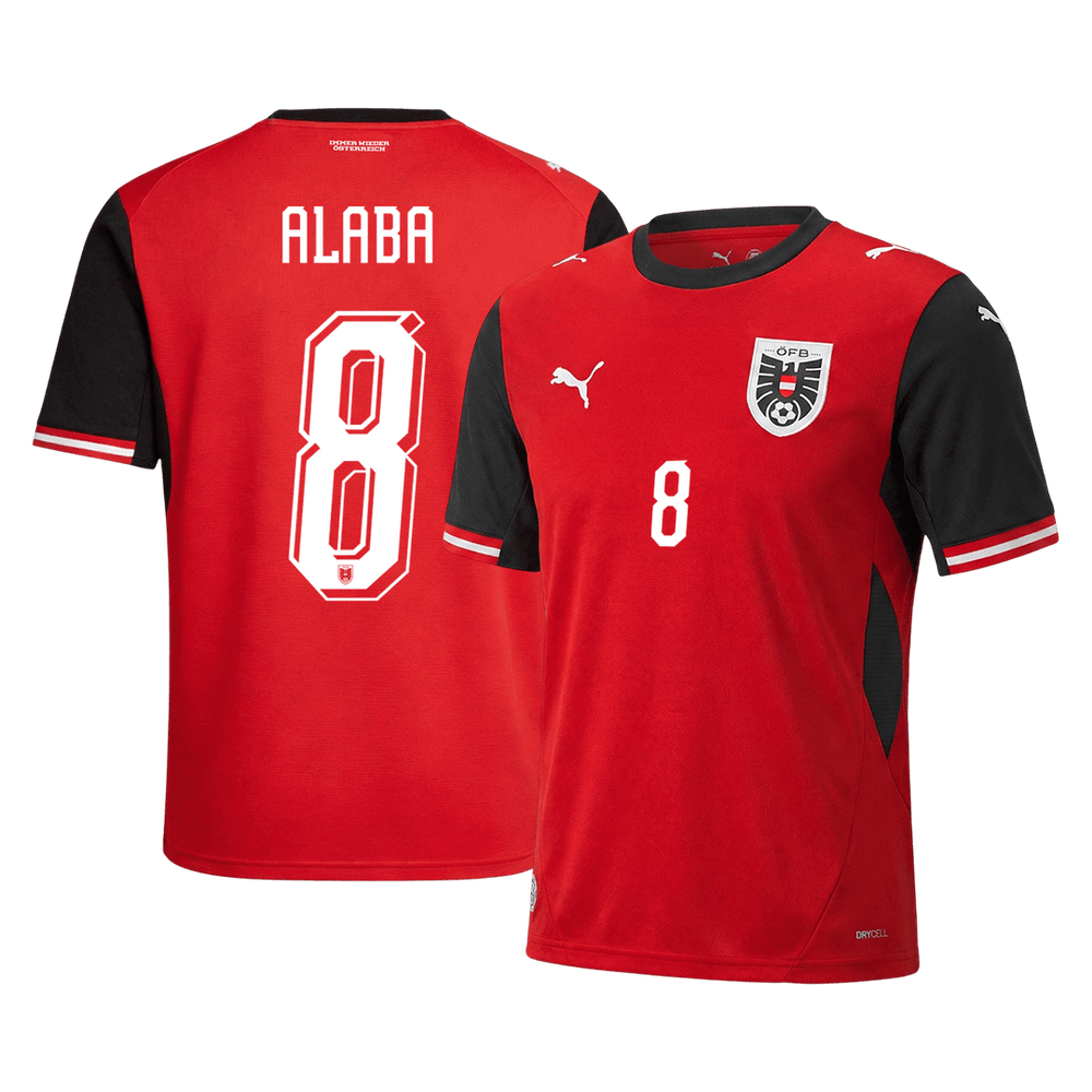 ALABA #8 Austria Home Jersey World Cup 2026