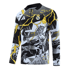 Real Madrid x Marvel Zipper Sweatshirt Kit(Top+Pants) Black 2025/26