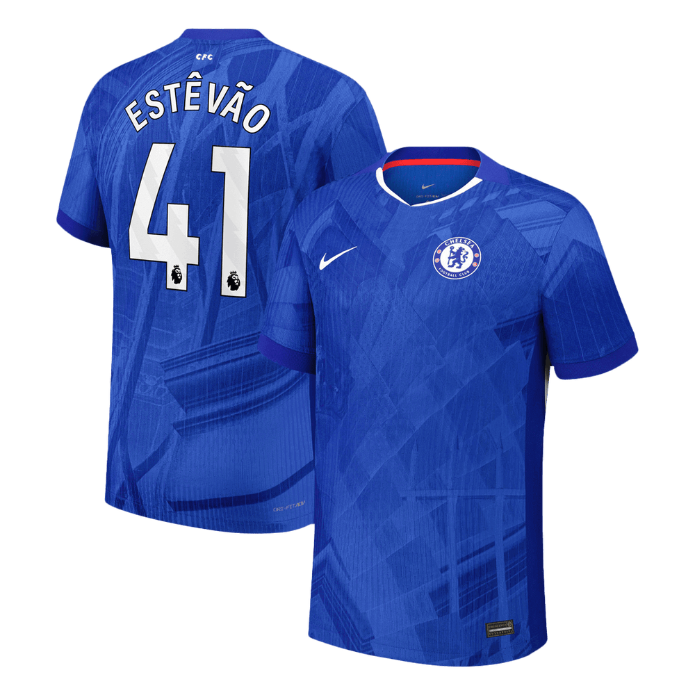 ESTÊVÃO #41 Chelsea Home Match Jersey Player Version 2025/26