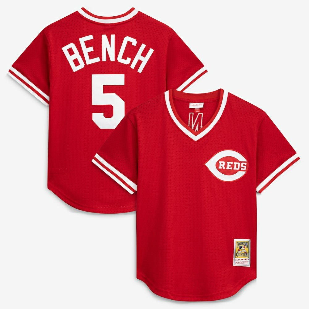 Johnny Bench Cincinnati Reds Authentic Batting Practice Jersey Scarlet