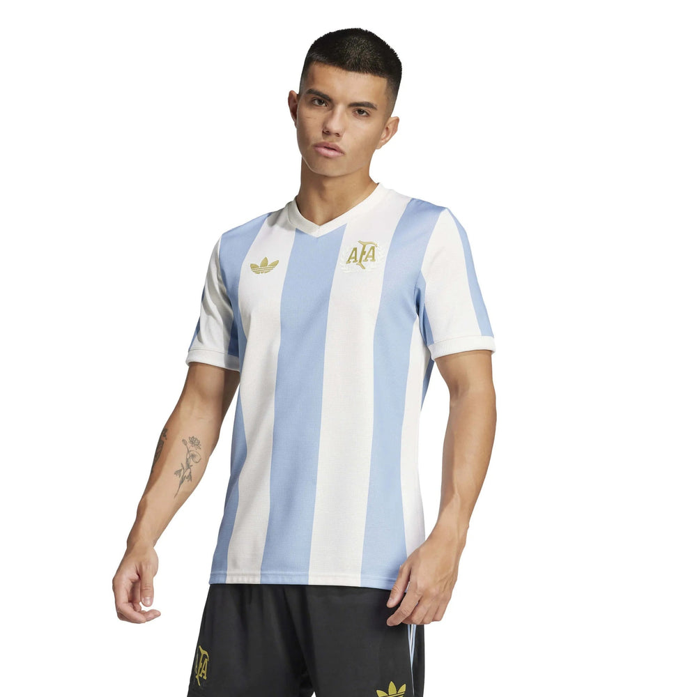 2025 Argentina Men's 50th Anniversary Stadium Soccer Jersey Ambient Sky / Cloud White