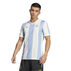 2025 Argentina Men's 50th Anniversary Stadium Soccer Jersey Ambient Sky / Cloud White
