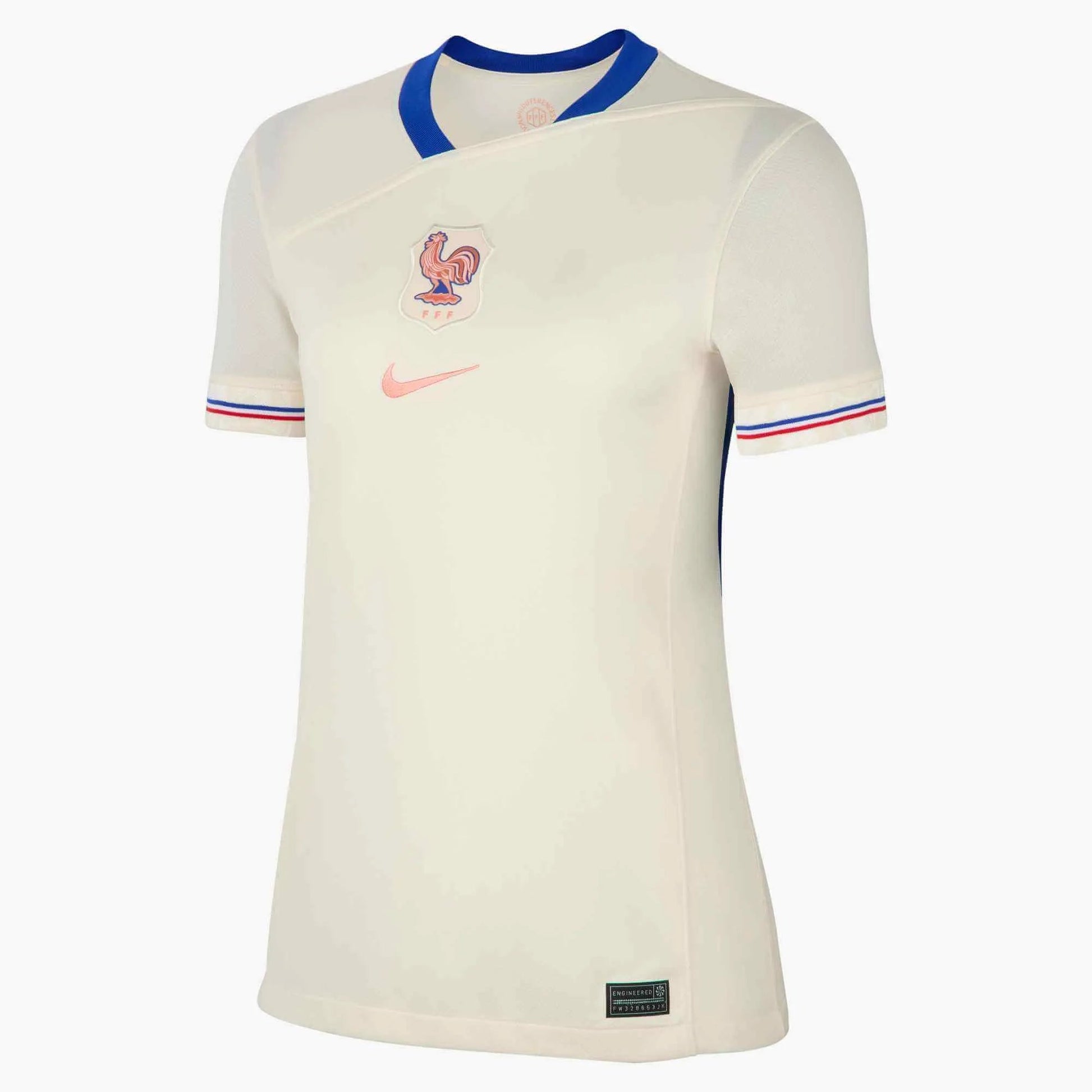 2025 France Women's Stadium Away Soccer Jersey Pale Ivory/Bright Blue/Light Madder Root